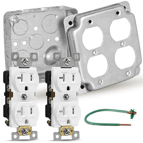 4x4 metal combo electric box|4 metal electrical outlet box.